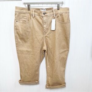 Lane Bryant Tan Jeans High Rise Signature Fit Pedal Women’s Size 18 NEW